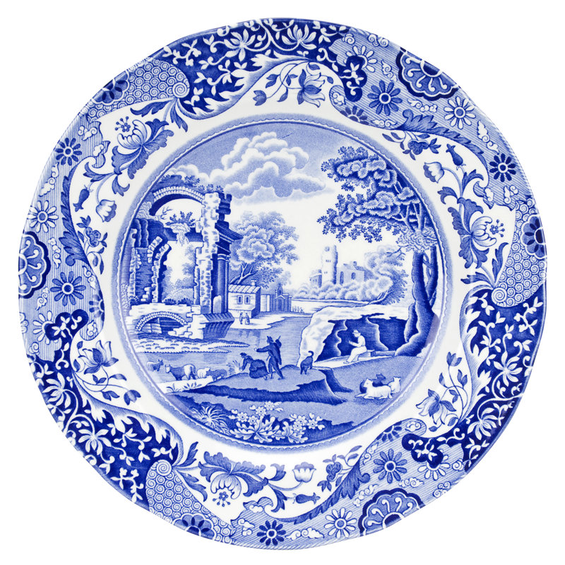 Blue Italian 12 Piece Dinnerware Set, Service for 4