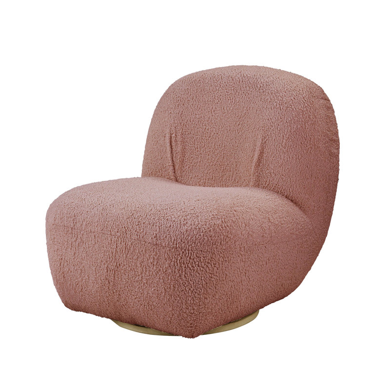 Chaise d'appoint pivotante en tissu rose - siège d'une largeur de 28 po, profondeur de 21 po, capacité de poids élégante de 220 lb pour le bureau, ensemble fonctionnel et élégant de 30 po