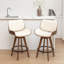Tabouret de bar pivotant à hauteur de 26 po avec tabourets de comptoir revêtus de cuir végétalien (ensemble de 2)-173276341-173276343
