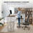 Wood L-Shaped Electric Standing Desk With Drawer-804742259