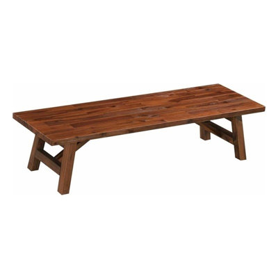 Table d'appoint contemporaine en bois d'acacia de couleur bois de châtaignier Pembrely Row