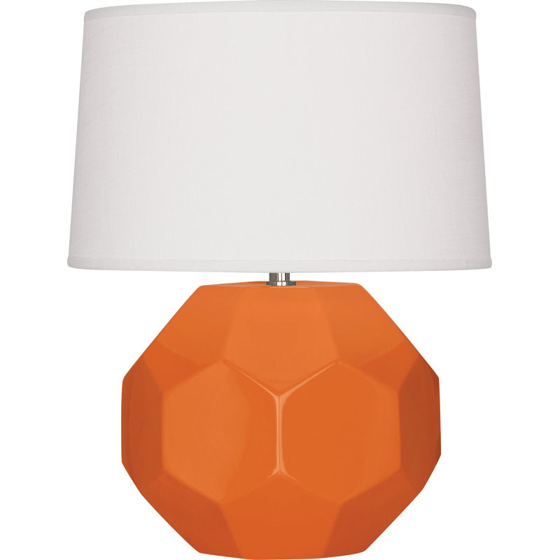 Franklin Table Lamp, Pumpkin, 23.5" H x 19.5" W x 19.5" D