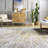 Nissen Abstract Power Loom Yellow/Gray Rug-283190871
