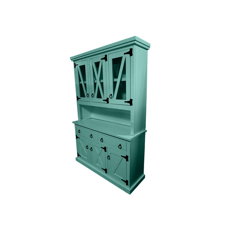 Lovica Sideboard with Bar Hutch, Aqua Fiesta