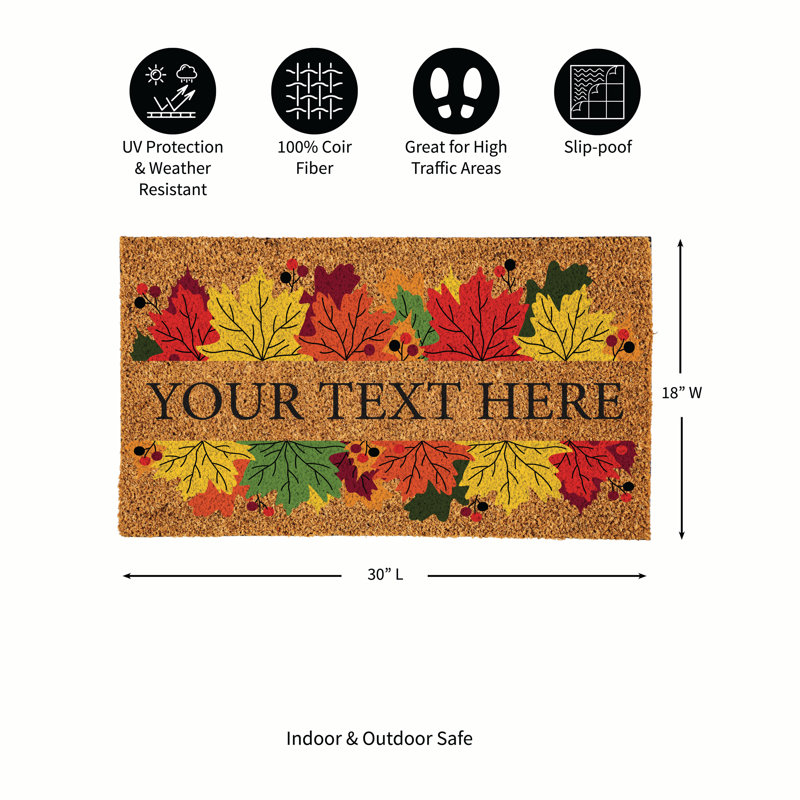 Tapis en fibre de coco Fall Leaves