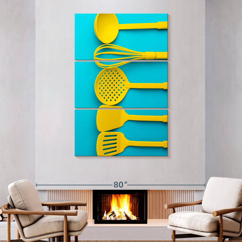 Senne Yellow Kitchen Tools, 74" H x 48" W