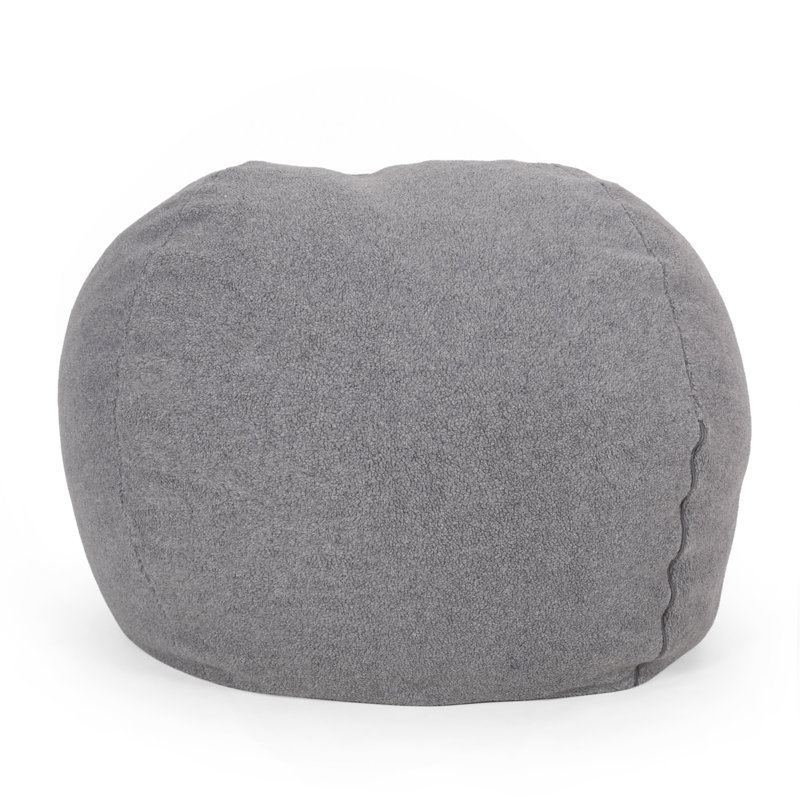 Clinger bean bag, Gray Fabric, 25" H x 34" W x 34" D