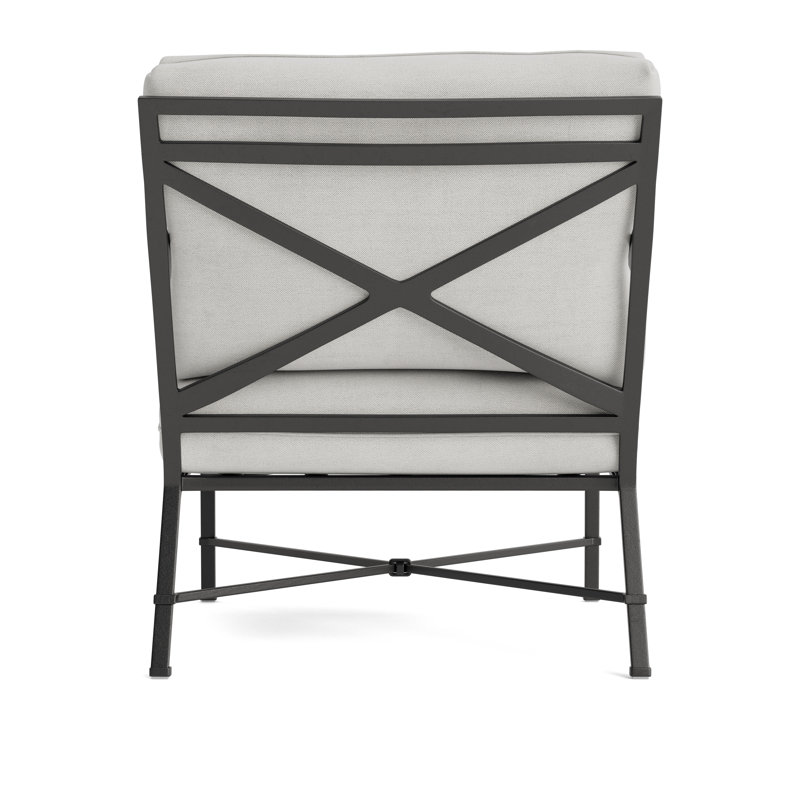 Venetian Outdoor Lounge Chair, Textured Pewter, Fusion Dove