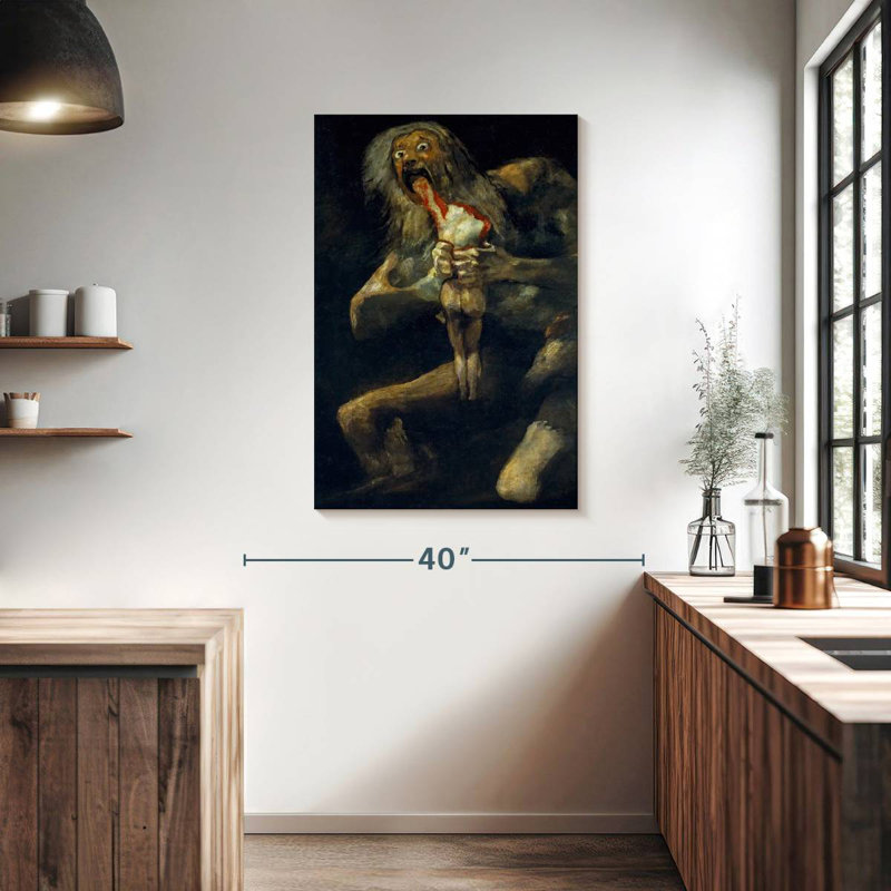 Leisha Saturn Devouring His Son, 39" H x 26" W