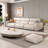 Minimalist modern in-line sofa set