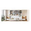 Lit escamotable mural simple avec placard, bureau blanc