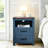 Nightstand with Charging Station,Side Table with 2 Drawers Storage Cabinet for Bedroom, Living Room-827328877-814558976