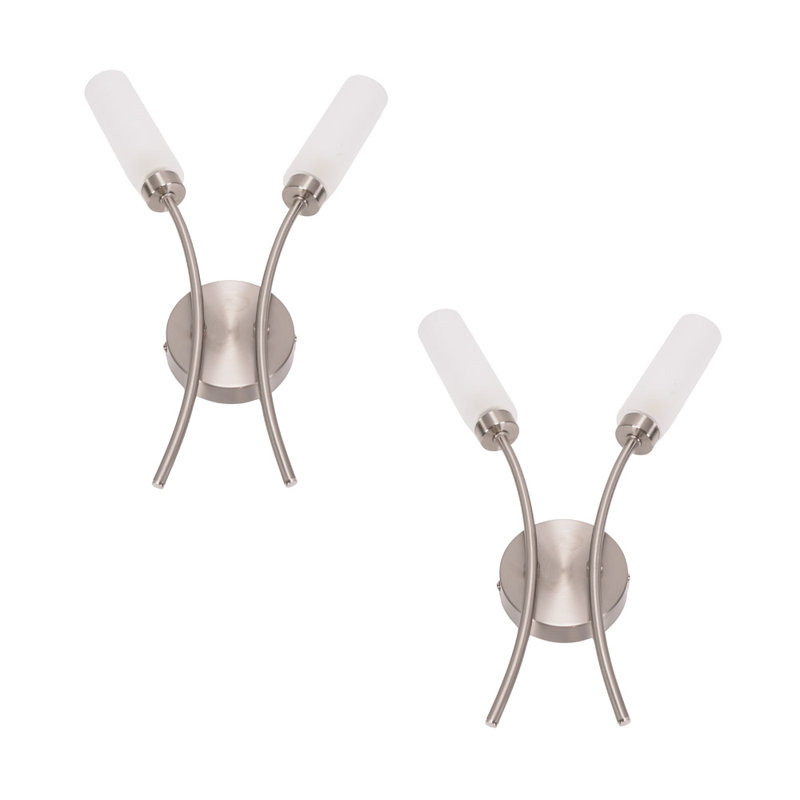 Aaniyah Armed Sconce, Brushed Chrome, Yes