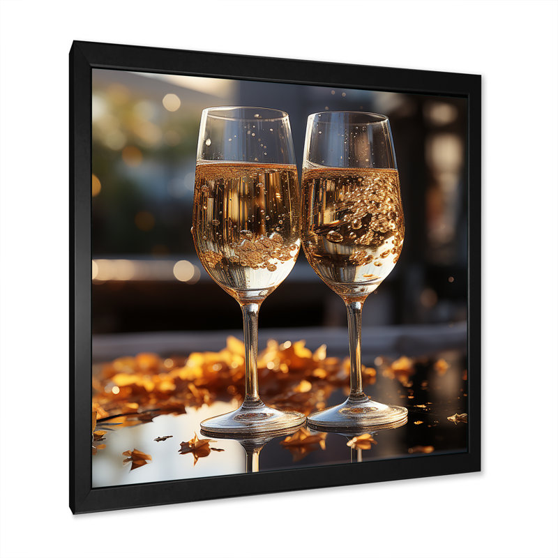 Toast réfléchissant sur toile, H 24 po x l 24 po x P 1 po, Cadre simple noir