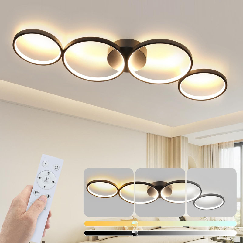 Belliere LED Flush Mount, Black
