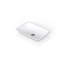 Lavabo de salle de bain encastrable en résine blanc mat Badeloft 23,6 po x 16,4 po UB-01-M-44418730