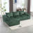 Boucle Sectional Sofa with pillows,No Assembly Needed-106714674