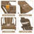 Outdoor Reclining&folding Oversize Adirondack Chair With Cell Phone Stand-424724425-430478825