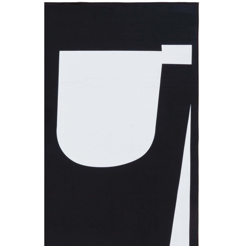 Tapis noir / ivoire Joal 822, Tapis de couloir 2 pi 6 po x 8 pi