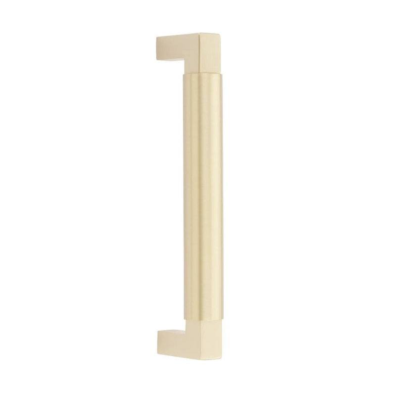 Emtek Hercules Smooth Glass Shower Door Pull 8-in, (GBTB), Satin Brass