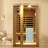 Deluxe Low-EMF 2-Person Far-Infrared Red Cedar Indoor Sauna Room