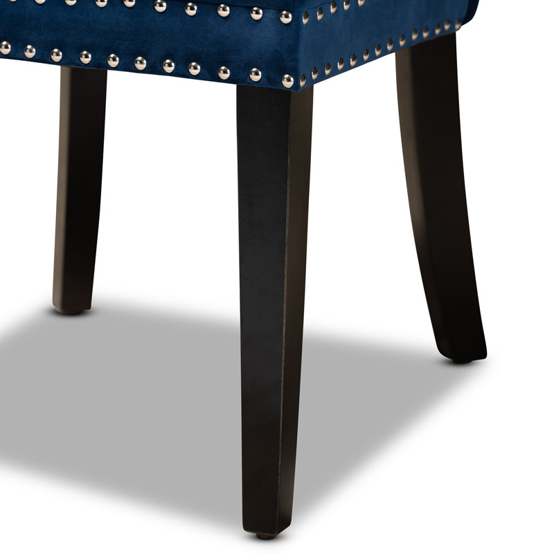 Buei Upholstered Dining Chair, Navy Blue