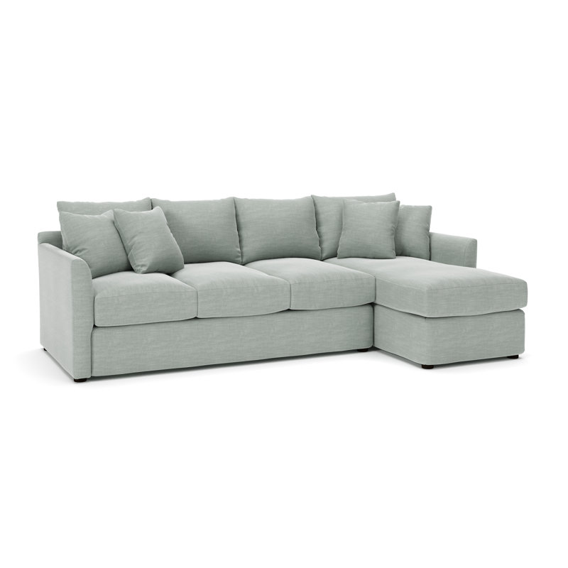 Cecelia Upholstered Sectional, Right Hand Facing, Conversation Capri Basketweave