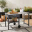Chariot de cuisine pliable pour l'extérieur avec plateau de préparation en acier inoxydable, tiroir de rangement et tablette-133222353