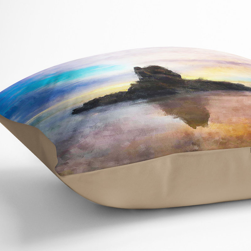 Square Cushion, Stone, 40cm H x 40cm W x 15cm D