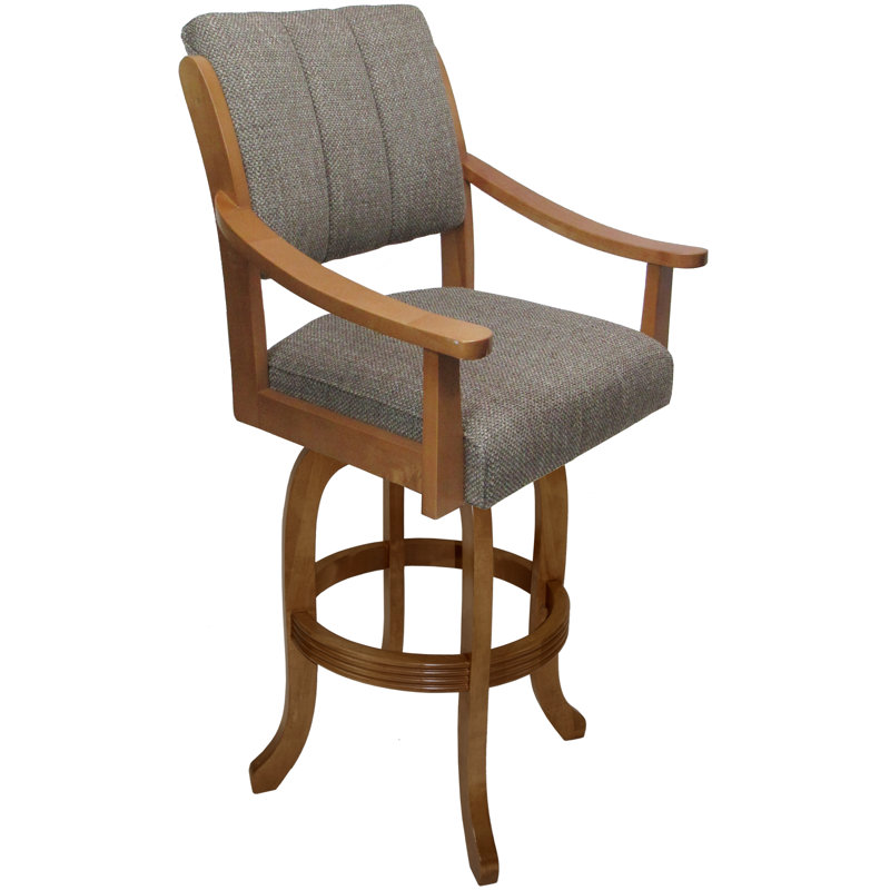 Rab Swivel Wood Counter Stool, Honey
