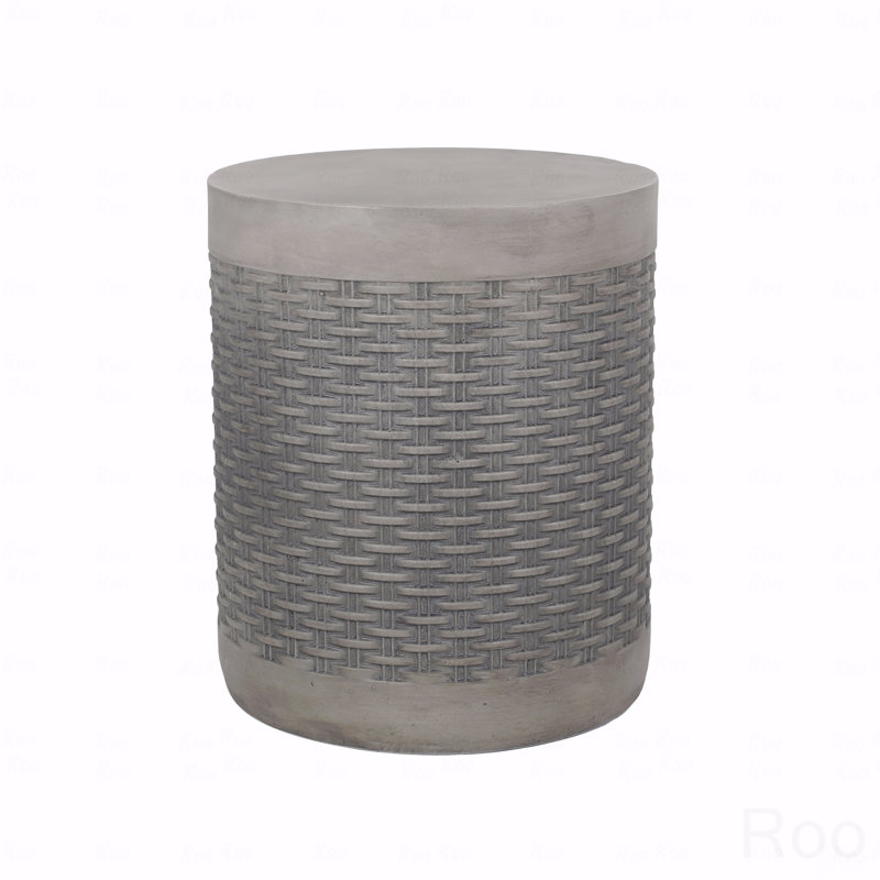 Table d'appoint d'extérieur ronde en béton