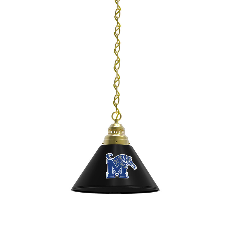 1 - Light Single Pendant, Brass, Memphis Tigers
