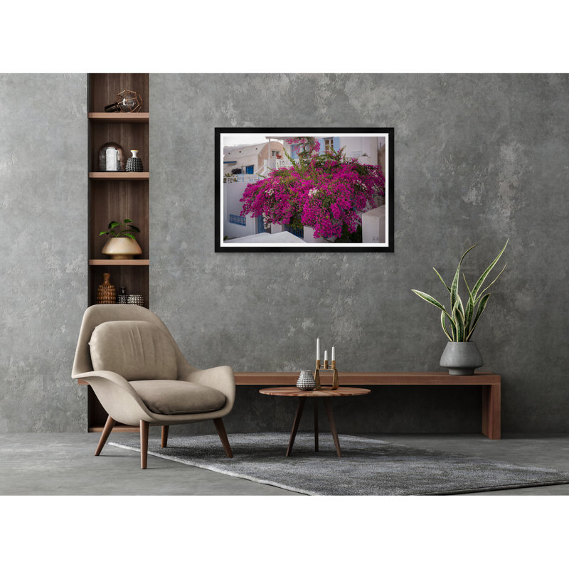 Bougainvillée Oia, H 29 po x l 42 po x P 1,5 po, Noir