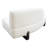 Vesper Curved Armless Left Chaise In Faux White Shearling W/ Black Wood Leg Base-62790450