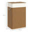 HOMCOM Laundry Hamper with Removable Washable Liner Bag, Brown