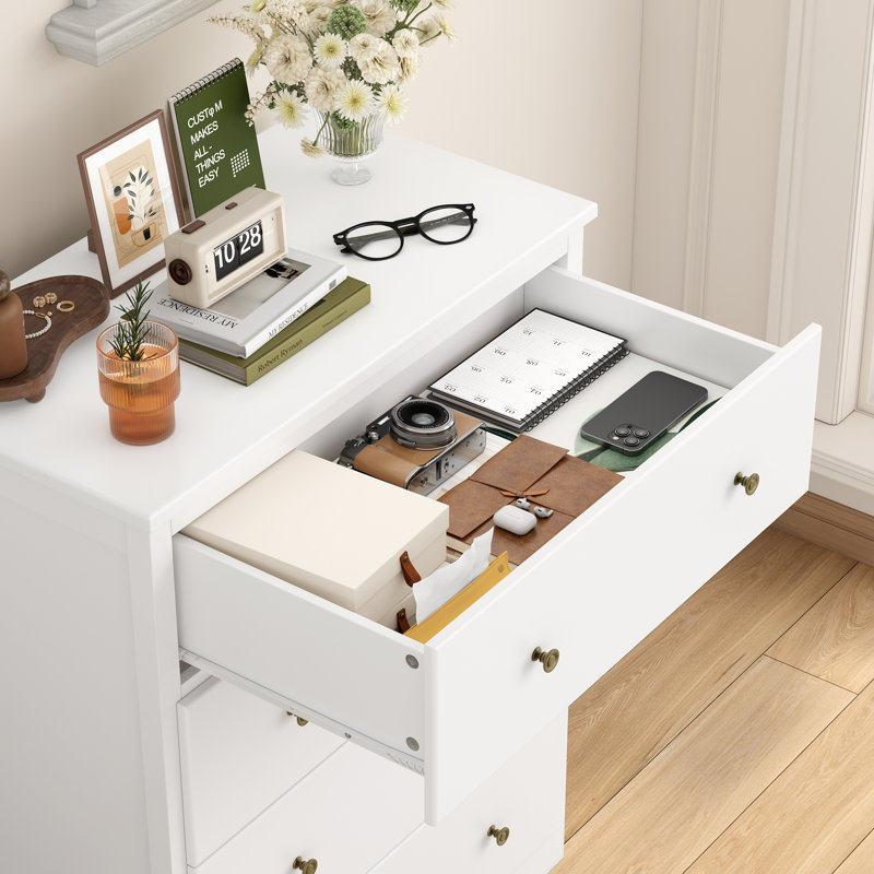 Naewe 29 " W 4 - Drawer Dresser, White