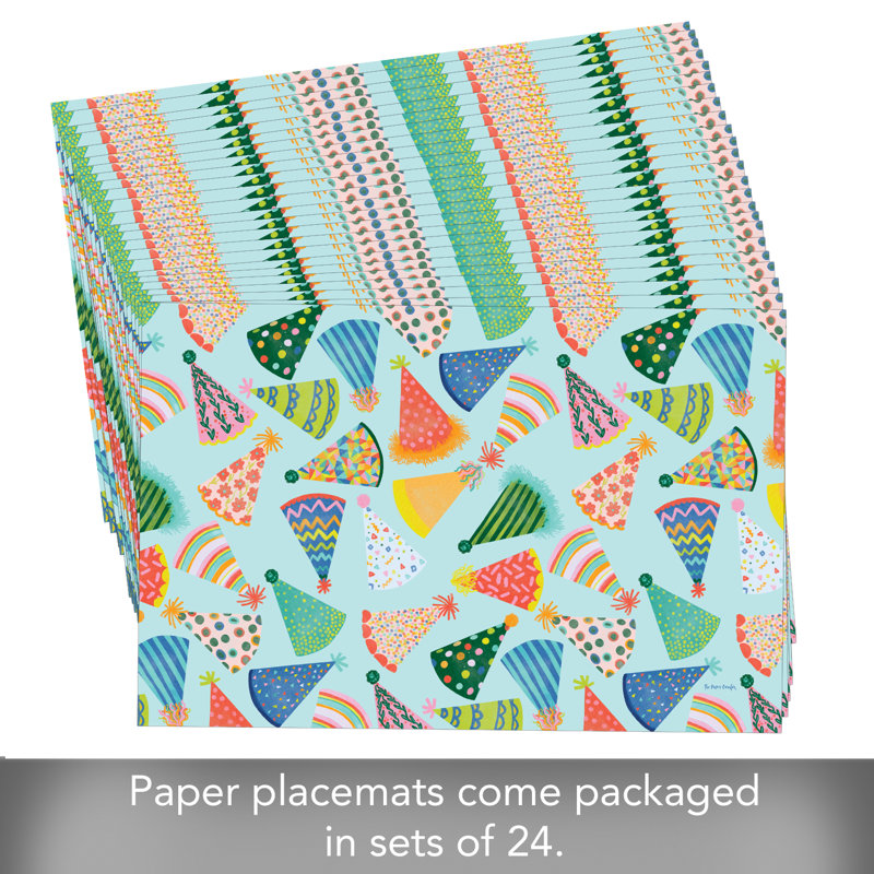 Napperons en papier 24 feuilles Party Hats