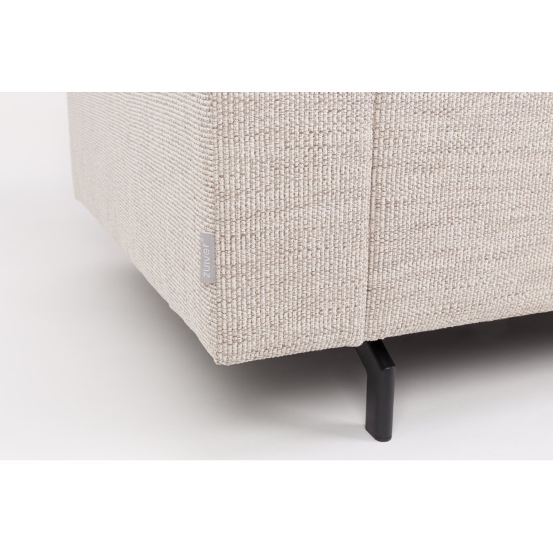 Canapé à accoudoirs carrés 80 po Jean, Mélange de polyester latte