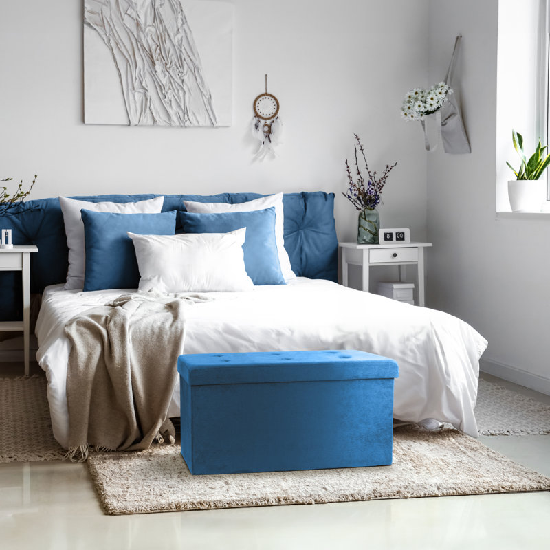 Banc de rangement Sorbus, Bleu sarcelle
