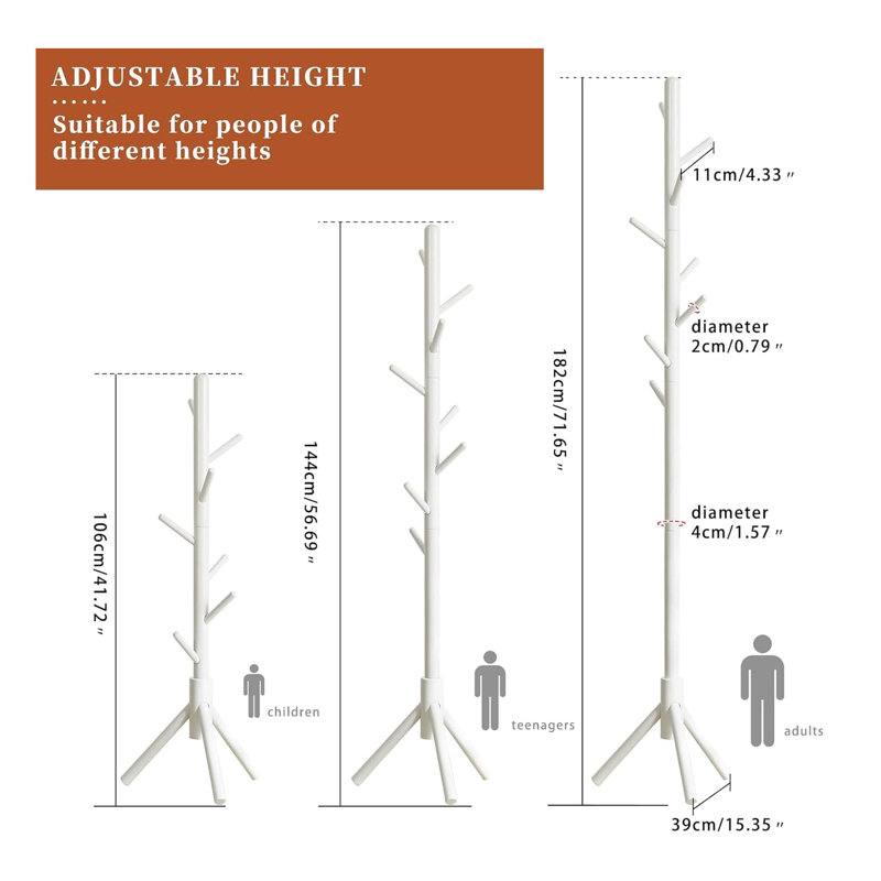 Faust Freestanding 8 - Hook Coat Rack