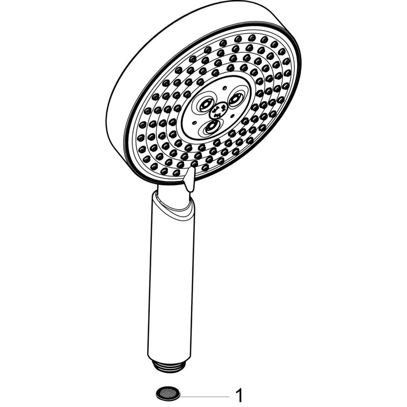 Raindance S 100 3-Jet Rain Handheld Shower Head, Brushed Nickel