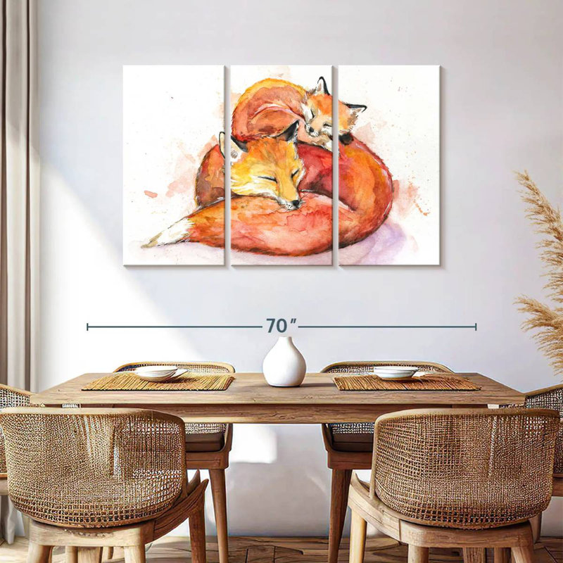 Brampt Foucault's Foxes, 36" H x 57" W