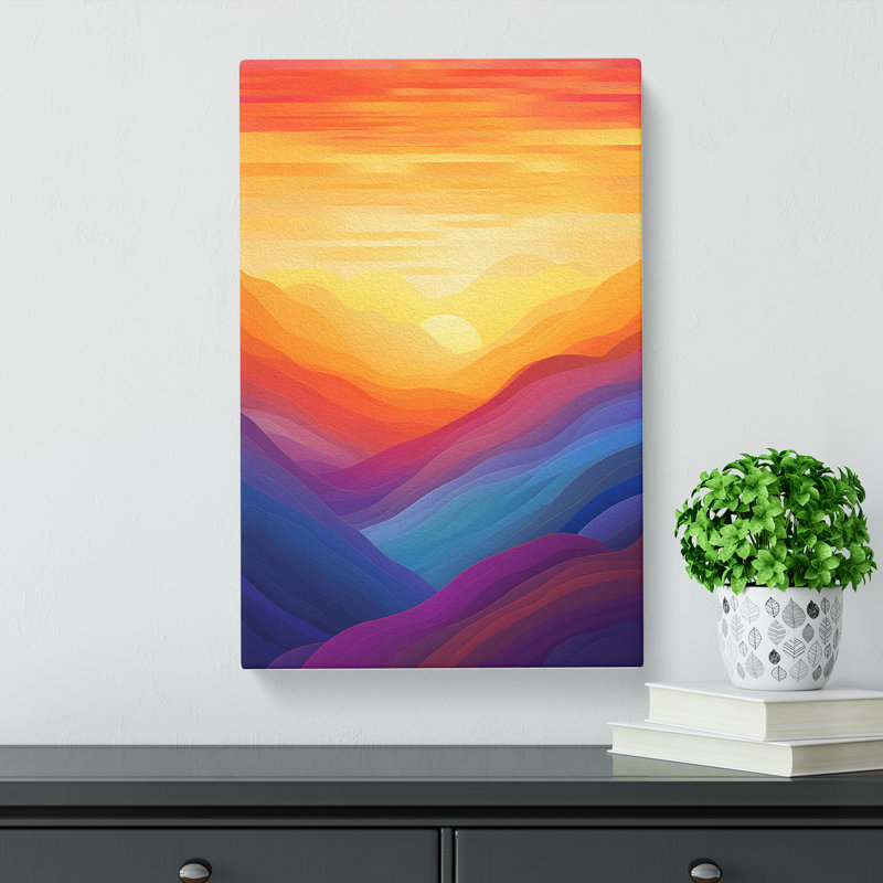 Sunset Colour Field - Print, 76cm H x 50cm W x 3cm D