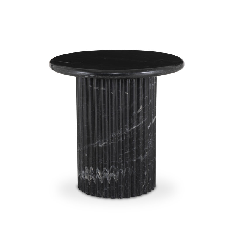Oranda Marble End Table, Black