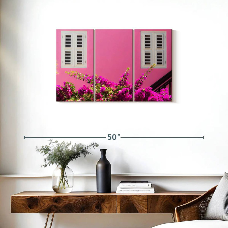 Lilie Bubble Gum Pink House, 20" H x 33" W