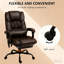 Fauteuil de bureau inclinable à haut dossier, fauteuil de massage à 6 points vibrants avec repose-pieds et télécommande