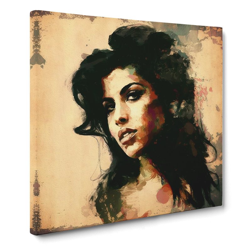 Amy Winehouse Vintage Art - Wrapped Canvas, 35cm H x 35cm W x 3cm D