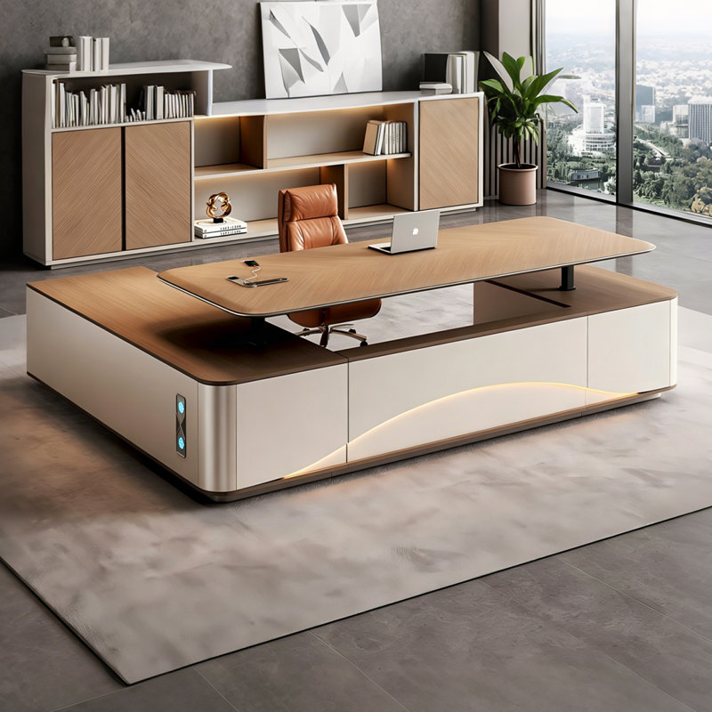 Bureau de direction 86,61 po, 45.28" H x 86.61" W x62.99" D