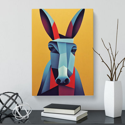 Donkey Cubism - Wrapped Canvas