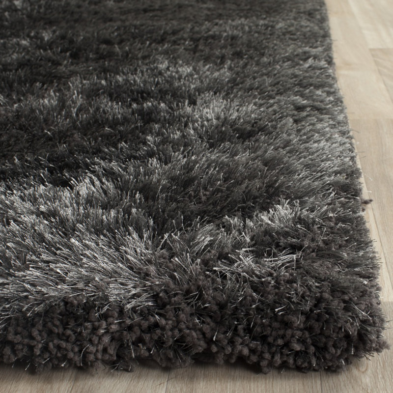 Delane Tufted Black Area Rug, Rectangle 8' x 10'